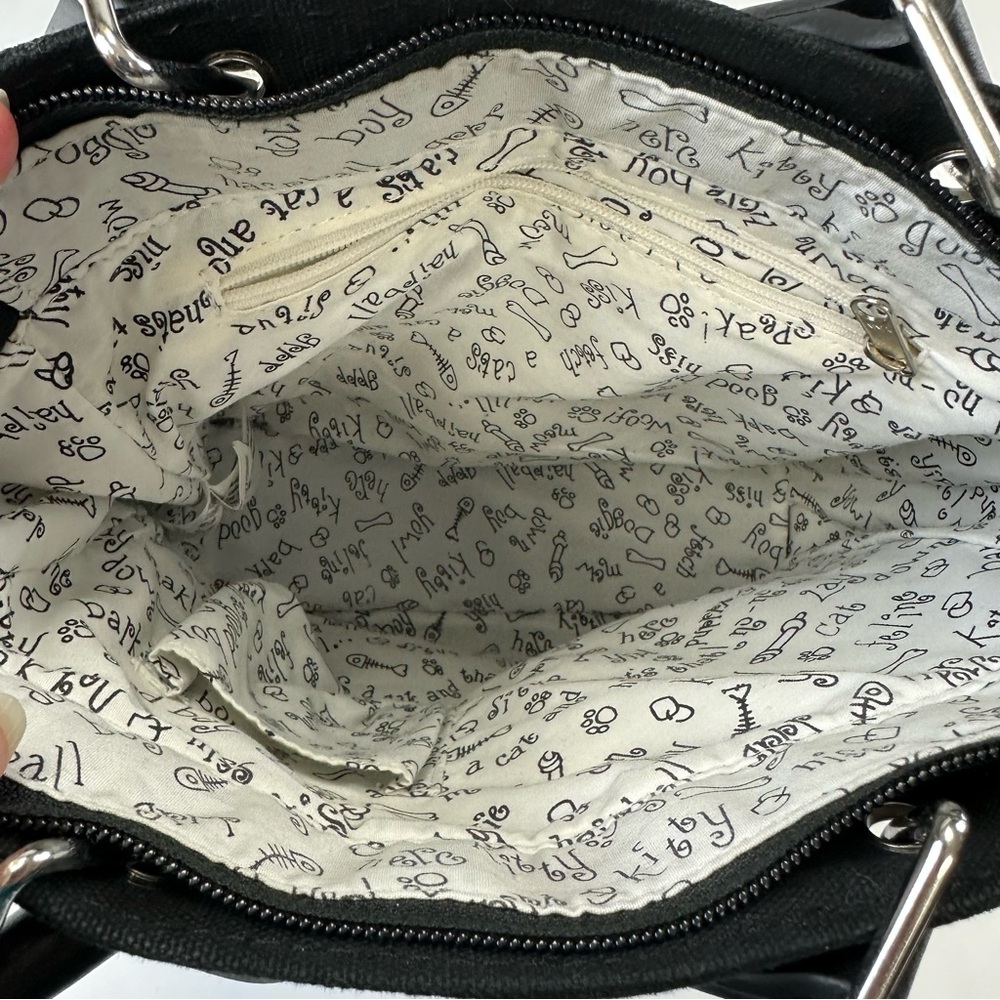 Harrods Scottie Dog Mini Tote canvas double handle zip top Knightsbridge bag - Picture 6 of 12